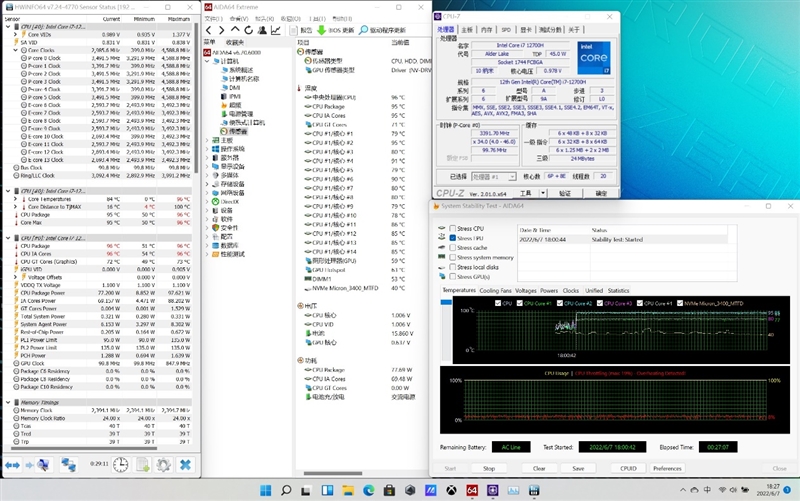 AMD还得加把力！77W的i7-12700H对决90W的锐龙9 6900HX