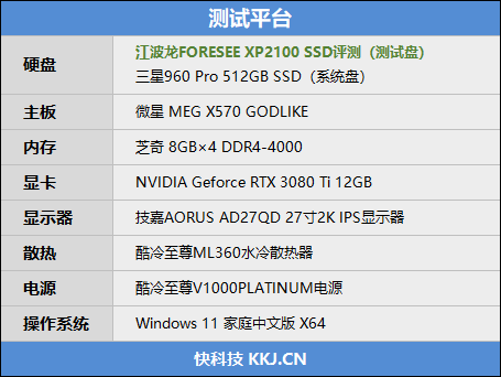 全盘写入稳得一条线！江波龙FORESEE XP2100 1TB SSD评测：读取高达5.5GB/s