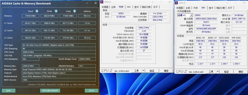 KLEVV科赋 FIT V DDR5内存 6000MT/s评测：6400CL30达成 延迟低至59ns