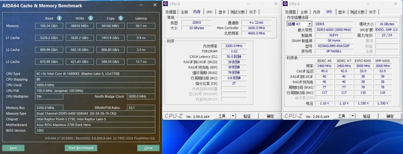 KLEVV科赋 FIT V DDR5内存 6000MT/s评测：6400CL30达成 延迟低至59ns