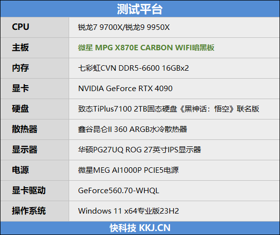 内存优化当下最强！微星 MPG X870E CARBON WIFI暗黑板主板评测：游戏性能大幅领先于顶级X670E