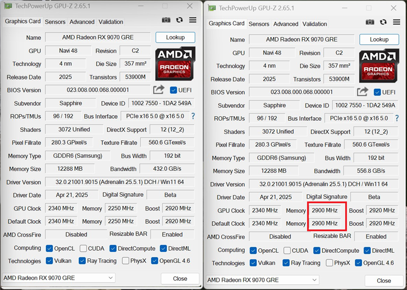 AMD RX 9070 GRE首发评测：游戏碾压RTX 5060 Ti 16GB 超频接近RTX 5070