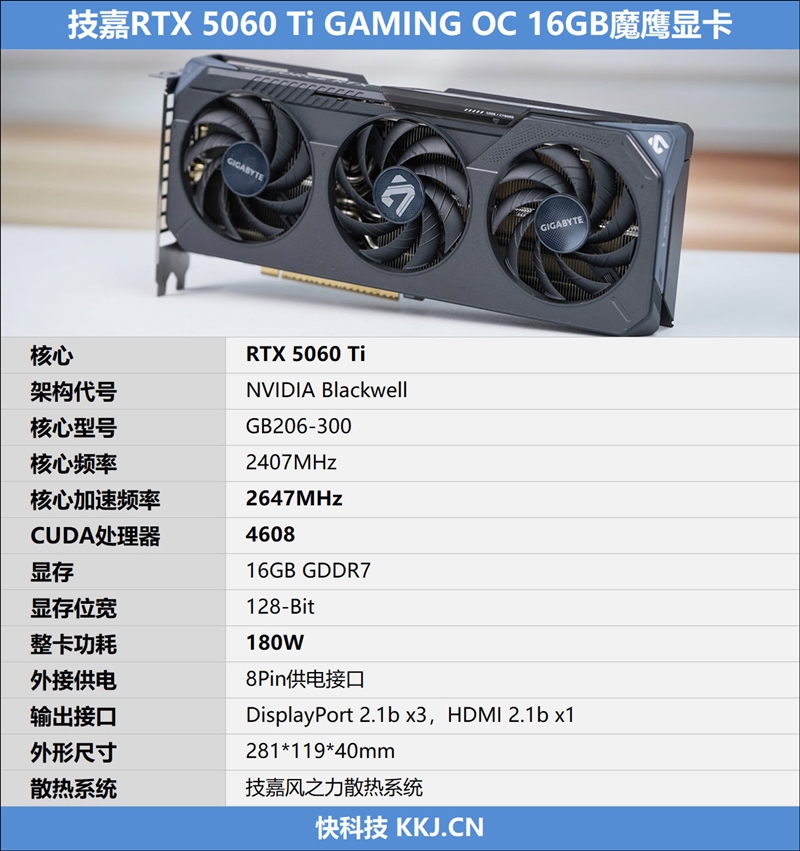 技嘉RTX 5060 Ti GAMING OC 16GB魔鹰显卡评测：DLSS 4技术实属游戏利器 主流显卡也能畅玩4K3A