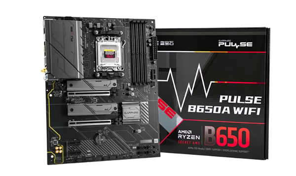 蓝宝石推出PULSE 脉动 B650A WIFI主板：双M.2插槽首发799元