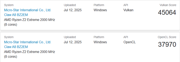 AMD顶级掌机芯片Z2 Extreme首次跑分：性能一骑绝尘！