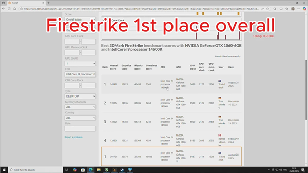 GTX 1060浸在变速箱油中超频！性能飙增16%：拿下Firestrike全球第一