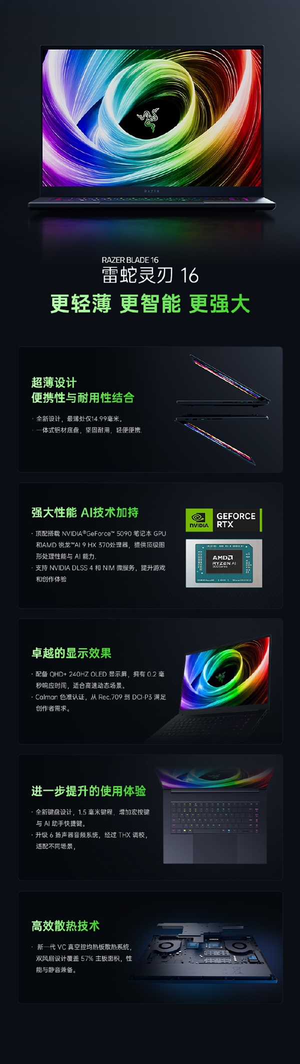 RTX 5090游戏本来了！雷蛇发布2025款灵刃16