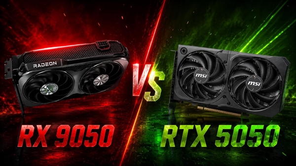AMD RX 9050首测出炉：能效比突出、整机功耗比RTX 5050低35W